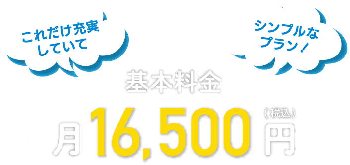 基本料金 月16,500円（税込）
